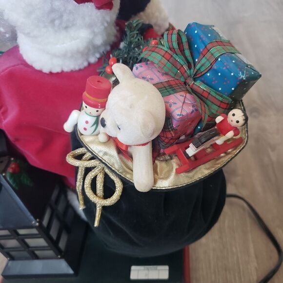 Vtg 1993 Holiday Creations Animated Musical Santa Christmas Sled Sleigh Works - Picture 6 of 13